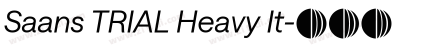 Saans TRIAL Heavy It字体转换